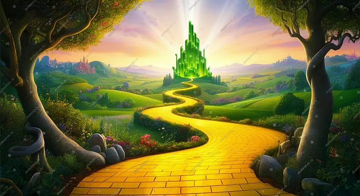 The yellow brick road leading to the Emerald City — Wizard of Oz
